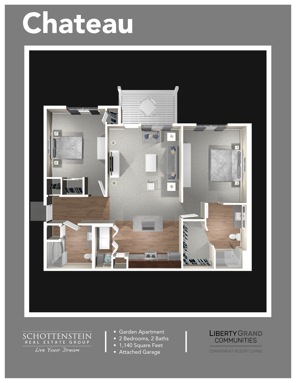 Liberty Grand Apartments Powell OH Apartments for Rent Chateau Floor Plan