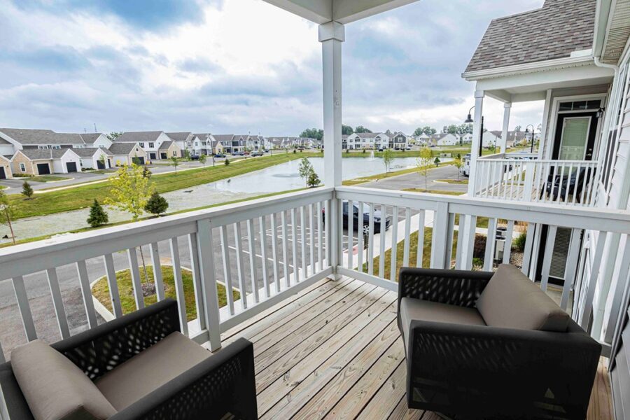 Deck at Apartment at Liberty Grand Apartments for rent in Powell, OH