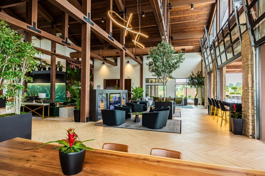 Lobby in the Clubhouse at Liberty Grand Apartments for rent in Powell, OH